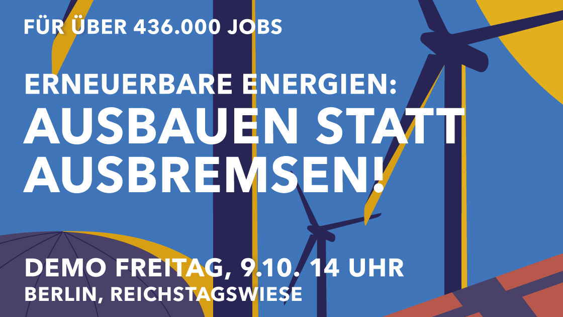 Erneuerbare: Schließ Dich dem Branchen-Protest an!